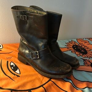 Frye Veronica Short mid-calf moto boots